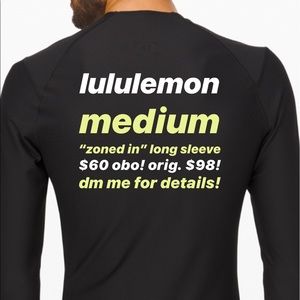 Lululemon Medium Black Running Longsleeve